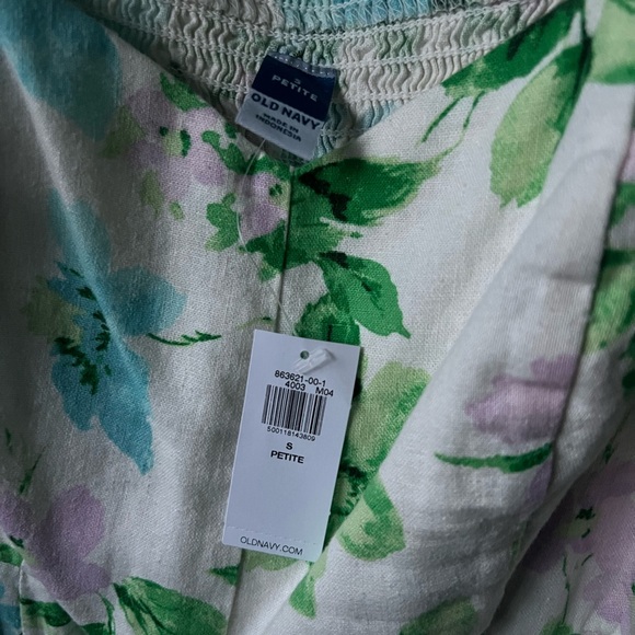 NWT Old Navy Linen Fit and Flare Floral Dress - Picture 7 of 7